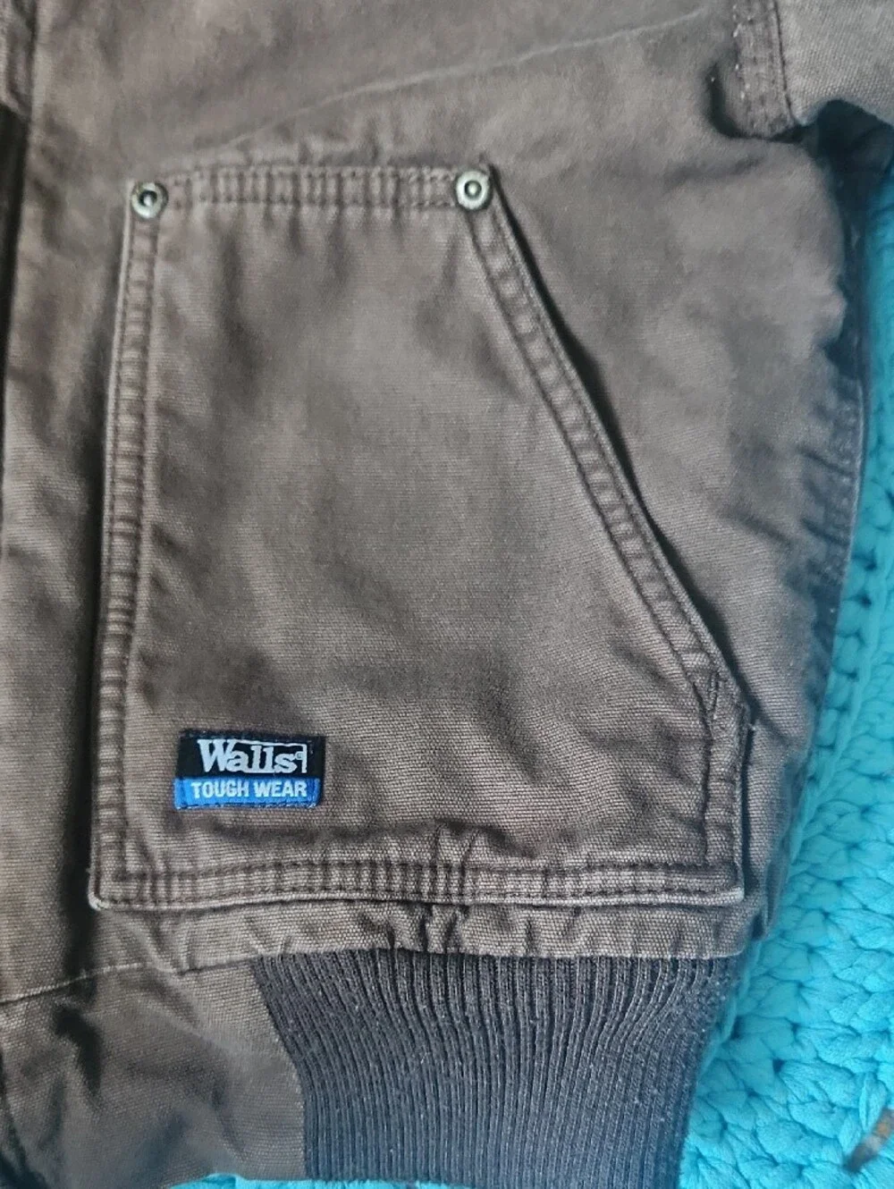 Walls Brown Kids Sherpa-Lined Hooded Puffer Jacket Pockets Warm Winter Coat